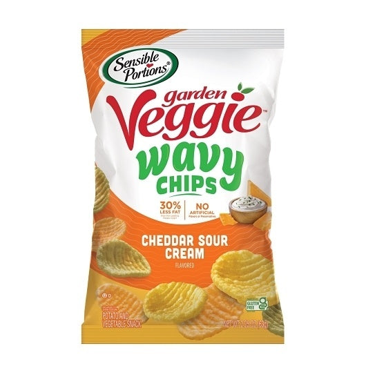 6-PACK OF Sensible Portions Cheddar Sour Cream Wavy Chips Hain'S, 6 - 2.25 Oz