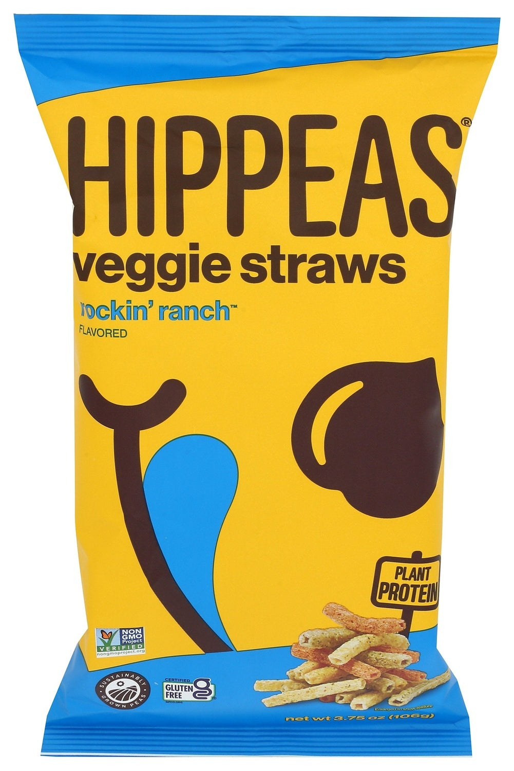 12-PACK OF SNACK VEGETABLE VEGGIE STRAWS, ROCKIN' RANCH