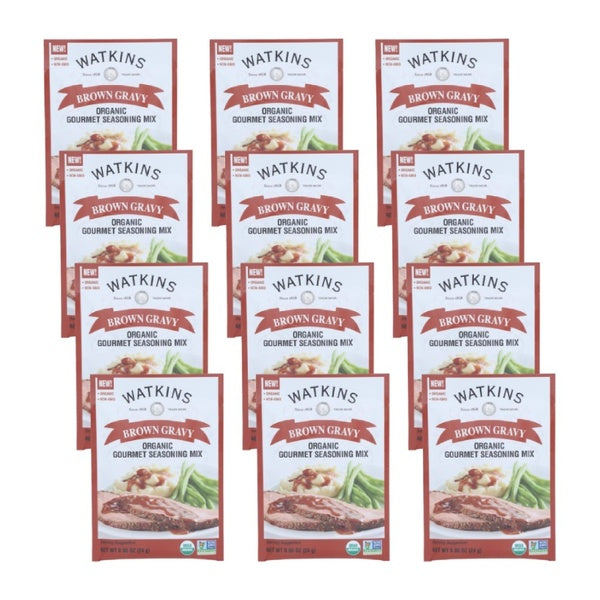 24-PACK OF Seasoning Gravy Brown Gourmet Mix Organic 0.85 oz 24 Pack