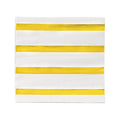 12-PACK OF Napkin Cocktail Gold Stripes Design