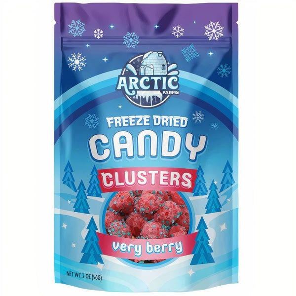 12-PACK OF Candy Freeze Dried Crunchy Clusters (Very Berry), Arctic Farms