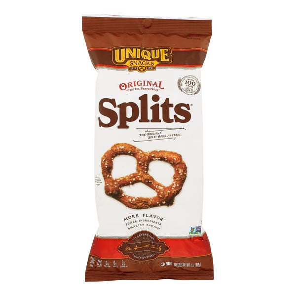 12-PACK OF Pretzel Hard Splits Original Unique Pretzels 11 oz