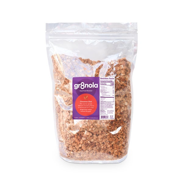2-PACK OF Cereal Cinnamon Granola, Chai, Bulk, Vegan Friendly, 2 x 4.5# Pouch
