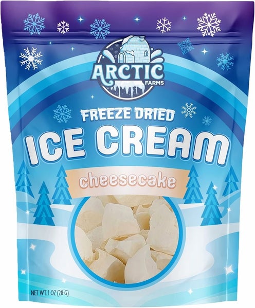 12-PACK OF Candy, Freeze Dried Ice Cream - Cheesecake, Arctic Farms