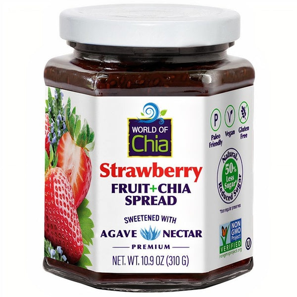 12-PACK OF Fruit Spread Strawberry Fruit + Chia Premium, Space Enterprises (World of Chia)