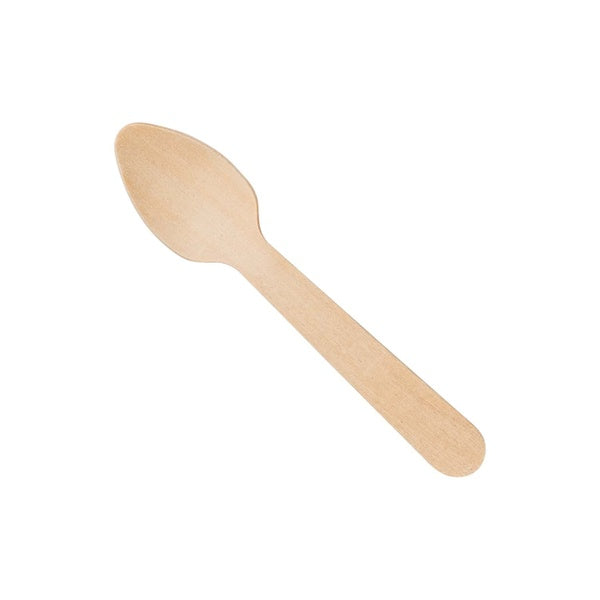 4000-PACK OF Spoon Wooden Karat Earth Wooden Compostable Heavy Weight Tasting Spoon - 4,000 pcs