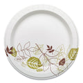 500-PACK OF Plate Paper Dixie SXP9PATH Pathways Heavyweight Paper Plates - 8.5 inch Diameter, Soak Proof Shield, Green/Burgundy (500 Count)