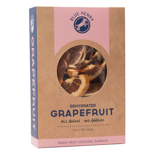 16-PACK OF Cocktail Garnish Grapefruit Dehydrated Half Wheels, Blue Henry