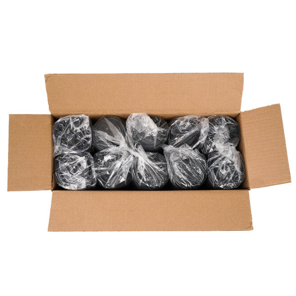10-PACK OF LID PLAS BLK DOME F/10-20OZ