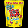 6-PACK OF Gusseted Bag Ring Pop Candy, 6 - 7.5 Oz