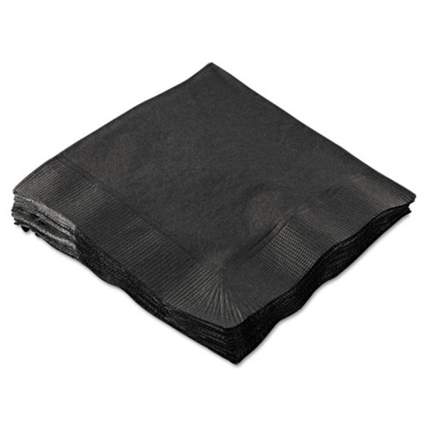 1000-PACK OF Premium Black 2-Ply Beverage Napkins - Hoffman 180313 - 9.5 x 9.5 Inches - 1000 Count for Parties and Events