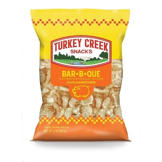 12-PACK OF Box Of Barbecue Pork Rinds Turkey Creek, 12 - 2 Oz