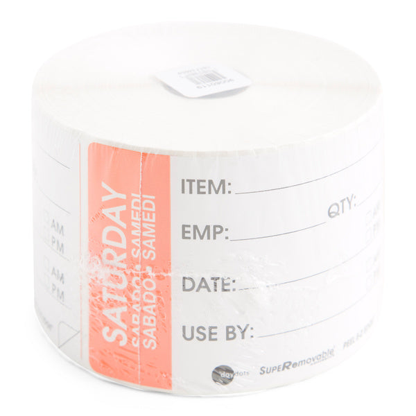 3X4-PACK OF LABEL ROLL RMVBL PREP SAT TRI