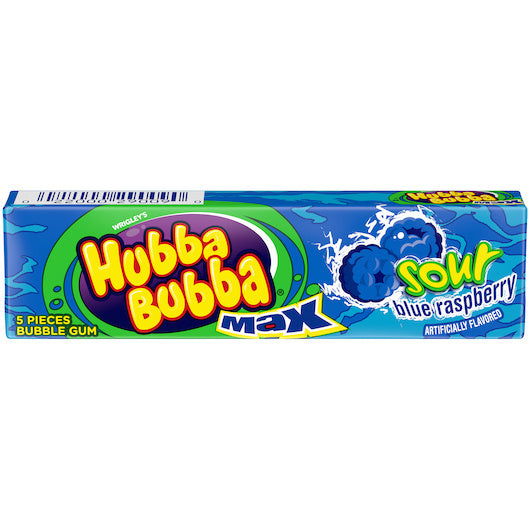 144-PACK OF Sour Blue Raspberry Singles Wrigley, 8 - 18 - 5 Pc