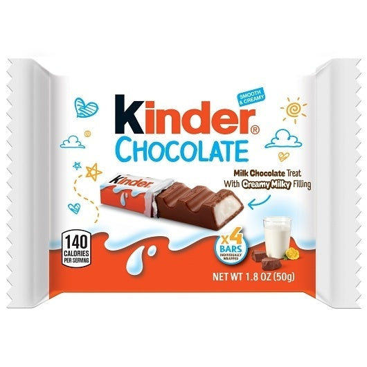 216-PACK OF T4X18X12 Multi - Milk Chocolate Bar Kinder Chocolate, 12 - 18 - 1.8 Oz