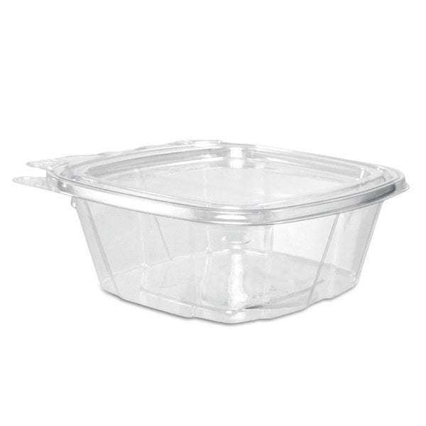 200-PACK OF Container Food Dart CH12DEF ClearPac Tamper-Resistant Flat Lid Containers - 12 oz, 4.9 in. x 2 in. x 5.5 in. - 200 Count for Food Safety and Freshness