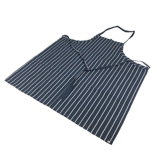 EA-PACK OF APRON BIB ADJ NVY CHALK STRIPE