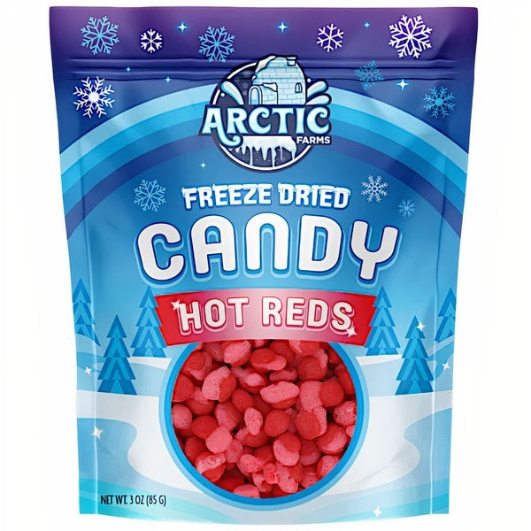 12-PACK OF Candy Freeze Dried Hot Reds Candy (Small Bag), Arctic Farms