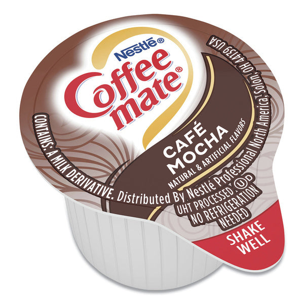 200-PACK OF Cream Coffee-Mate Cafe Mocha Liquid Coffee Creamer Mini Cups - 0.38 oz. (200 Count) - Perfect for Offices and Breakrooms