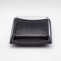 6-PACK OF Heavy Duty Container Disp 7.3x7.3x2 Black Sushi Tray w/Lid #40 300 sets