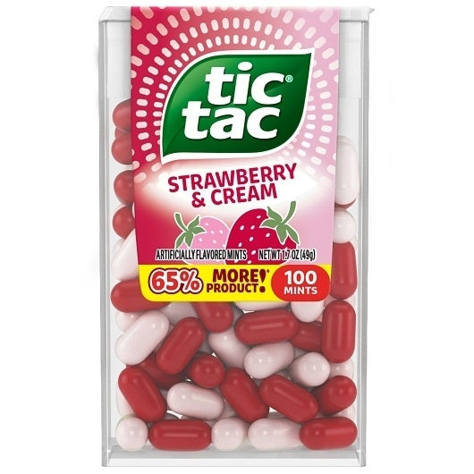 288-PACK OF Strawberry & Cream Singles Tic Tac, 24 - 12 - 1.7 Oz