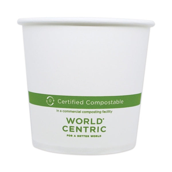500-PACK OF Bowl Paper Eco-Friendly World Centric BOPA24 Paper Bowls - 4.4 Inch Diameter, 4.4 Inch Height, 500 Count - Perfect for Sustainable Dining