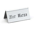 EA-PACK OF TABLE TENT "HOT WATER" SILVER
