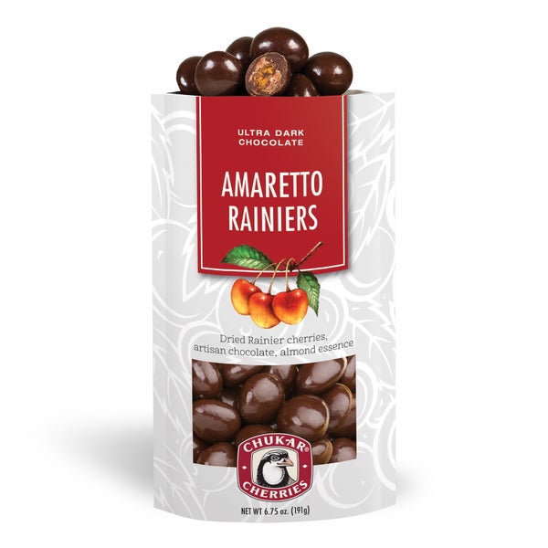 12-PACK OF Chocolate Fruit Amaretto Rainiers Chukar Cherry