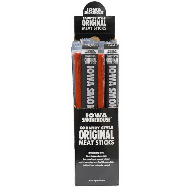 144-PACK OF Meat Sticks Country Style Original 1.5 oz, Iowa Smokehouse