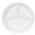 500-PACK OF PLATE ROUND COMPOSTABLE MOLDED FIBER 3-COMPARTMENT 9 INCH DISPOSABLE