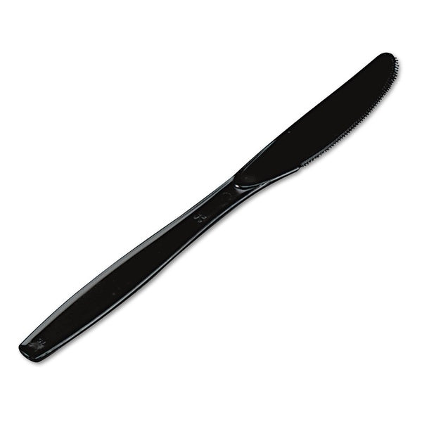 1000-PACK OF Cutlery Plastic Dixie KH517 Heavyweight Plastic Cutlery - Black Knives (1000 Count Carton) for Durable Dining Experience