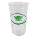 1000-PACK OF Cup Cold Eco-Products EP-CC20-GS 20 oz GreenStripe Renewable Compostable Cold Cups - Clear - 1000 Count