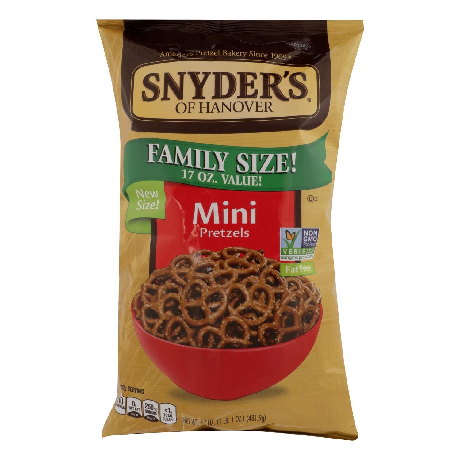 6-PACK OF PRETZEL MINI NON-GMO FAMILY SIZE