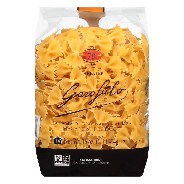 12-PACK OF PASTA FARFALLE DURUM WHEAT SEMOLINA CASE OF 12
