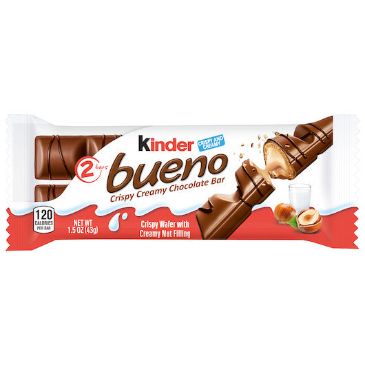 240-PACK OF Crispy Wafer With Creamy Nut Filling Kinder Bueno, 12 - 20 - 1.5 Oz