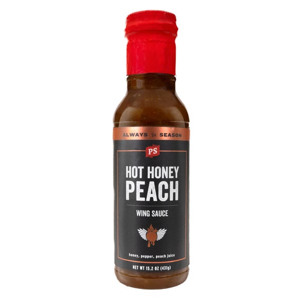 6-PACK OF Sauce Wing Hot Honey Peach, PS Seasoning