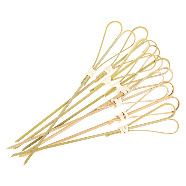 5000-PACK OF Skewer Bamboo Karat Earth 6" Bamboo Heart Looped Skewer - 5,000 pcs