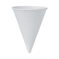 200-PACK OF Cone Paper SOLO 4BR-2050 4 oz. Disposable Paper Cone Cups for Cold Beverages - 200 Count Pack