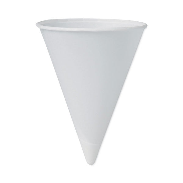 200-PACK OF Cone Paper SOLO 4BR-2050 4 oz. Disposable Paper Cone Cups for Cold Beverages - 200 Count Pack