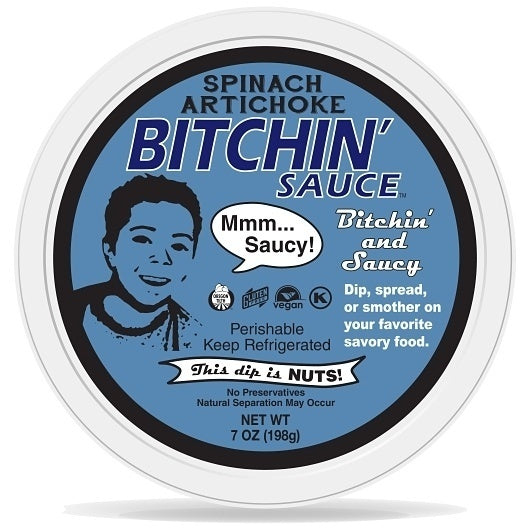 6-PACK OF Organic Spinach & Artichoke Sauce Bitchin' Sauce,Llc, 6 - 7 Oz