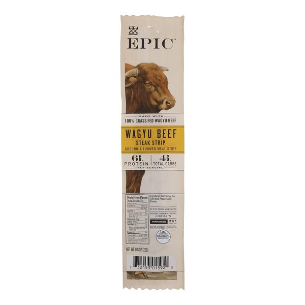 20-PACK OF Meat Stick Wagyu Beef Steak Strip Epic .8 oz