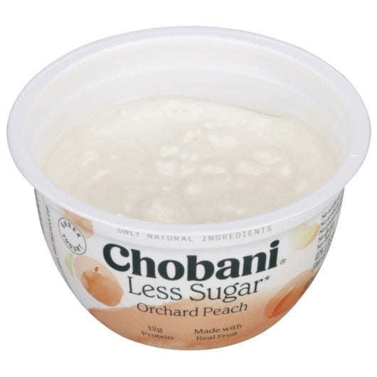 12-PACK OF Clingstone Peach Less Sugar Greek Yogurt Chobani, 12 - 5.3 OZ