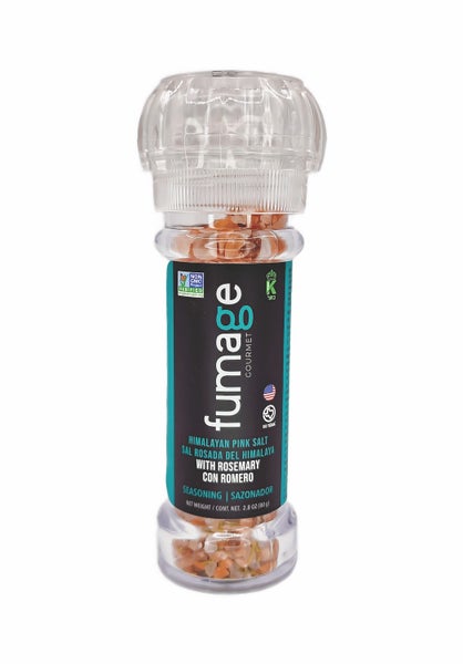 12-PACK OF Salt Seasoning, Himalayan Salt with Rosemary (Grinder), Fumage Gourmet