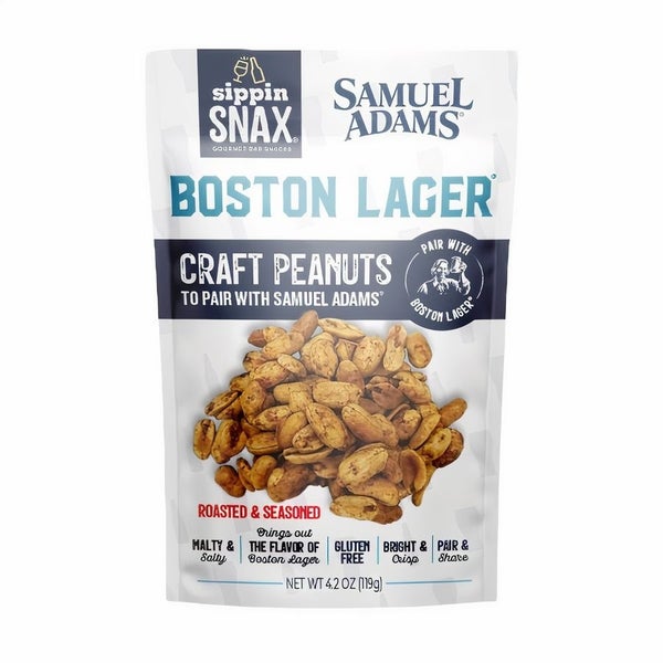 12-PACK OF Peanut Craft Sam Adams Boston SIPPIN SNAX
