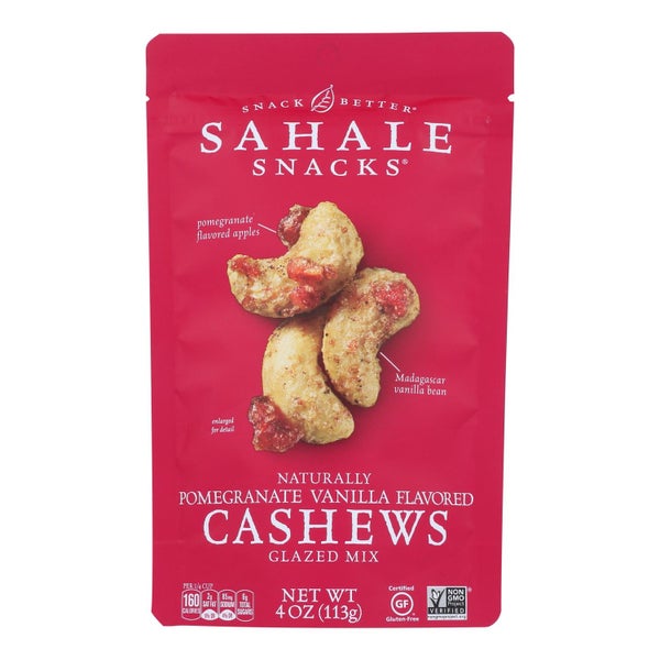 6-PACK OF Nut Cashew Glazed Pomegranate Vanilla Sahale 4 oz