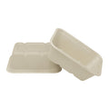 500-PACK OF Container Takeout Karat Earth 24oz Natural Bagasse Take Out Container, Rectangular - 500 pcs