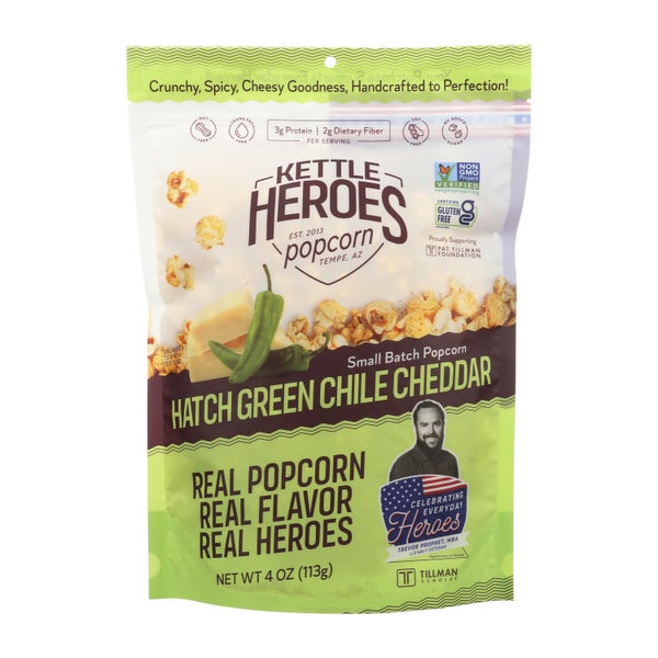 6-PACK OF Popcorn Hatch Green Chile Cheddar, Kettle Heroes Popcorn