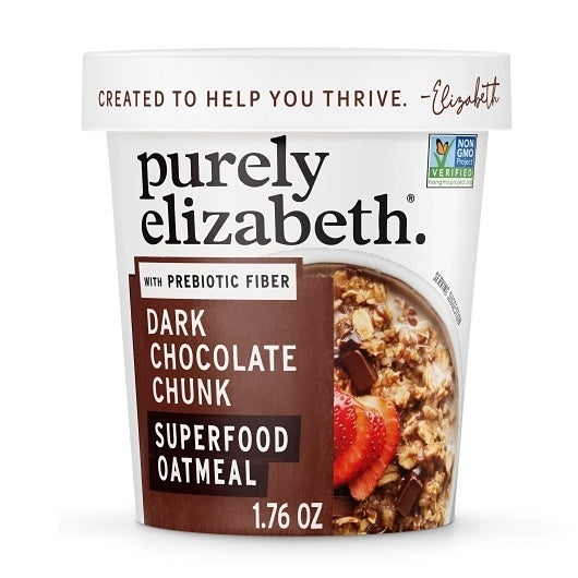 12-PACK OF Breakfast Oatmeal Dark Chocolate Purely Elizabet 1.76 oz