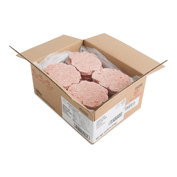 5.3OZ-PACK OF BEEF PATTY GRASS FED ABF IQF