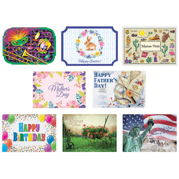 8-PACK OF PLACEMAT PAPER SPRNG SUMMR SNL
